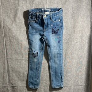 Wallflower Denim Jeans with Butterfly Embroidery